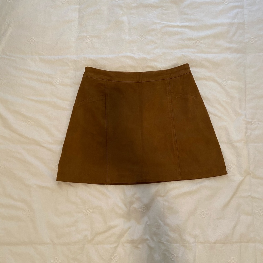 ABERCROMBIE AND FITCH BROWN SUEDE SKIRT